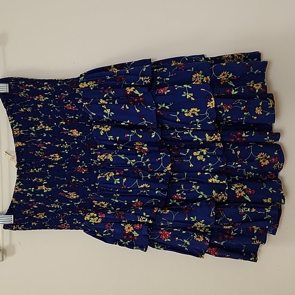 Maje Jalao Tiered Ruffled Floral Skirt Floral Blue Tiered Skirt Fairycore Sz 2/M - Picture 8 of 16